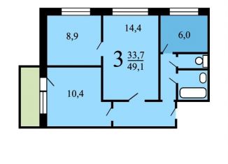 3-ком. квартира на продажу, 49.1 м2, Москва, метро Люблино, Совхозная улица, 6