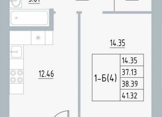 1-ком. квартира на продажу, 38.4 м2, Пермь