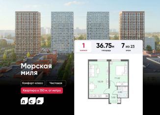 Продажа 1-ком. квартиры, 36.8 м2, Санкт-Петербург, метро Ленинский проспект