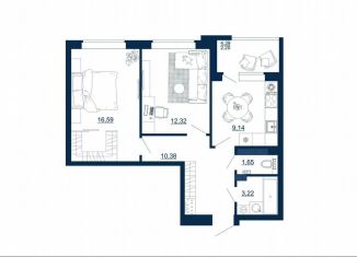 2-ком. квартира на продажу, 55.5 м2, Воронеж, Московский проспект, 66, Коминтерновский район