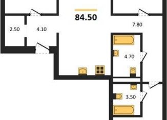 Продам 3-комнатную квартиру, 84.5 м2, Новосибирск