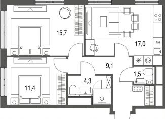 Продажа 3-комнатной квартиры, 59 м2, Москва, ВАО, Тагильская улица, 4А