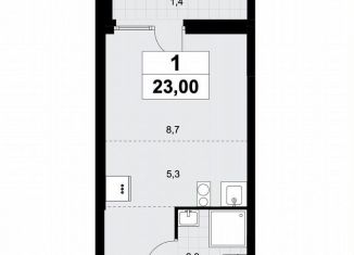 Продается квартира студия, 23 м2, посёлок Коммунарка, улица Александры Монаховой, 5к3