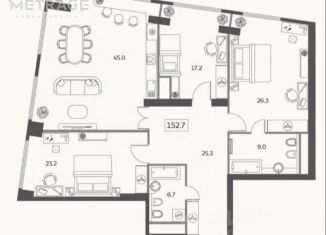 Продам 4-комнатную квартиру, 152.7 м2, Москва, Мытная улица, 40к3, метро Шаболовская