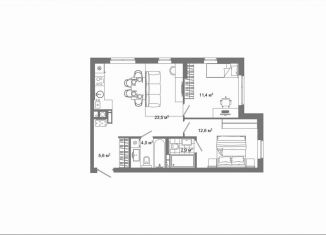 Продается 2-ком. квартира, 60 м2, Астрахань, Ленинский район