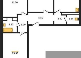 Продаю 3-комнатную квартиру, 75.9 м2, Воронеж, улица Шидловского, 28