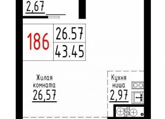 Продаю квартиру студию, 43.5 м2, Екатеринбург, метро Геологическая