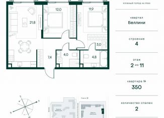 Продам 2-ком. квартиру, 64.9 м2, Москва, район Покровское-Стрешнево