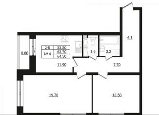 Продажа 2-комнатной квартиры, 70.4 м2, Ленинградская область