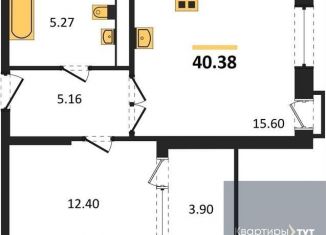 Продам 1-комнатную квартиру, 40.4 м2, Воронеж, набережная Чуева, 7, Железнодорожный район