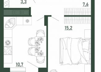 1-комнатная квартира на продажу, 40 м2, Воронеж, Железнодорожный район