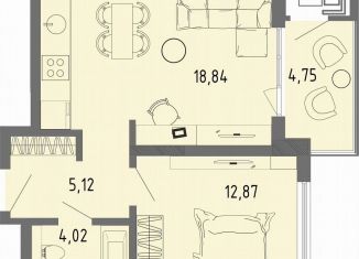 Продается 1-комнатная квартира, 42.3 м2, Евпатория, улица 9 Мая, 39