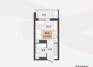 Продам квартиру студию, 21.5 м2, Тюмень