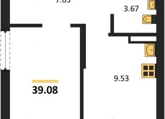 Продам однокомнатную квартиру, 39.1 м2, Новосибирск