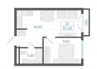 Продам 1-комнатную квартиру, 34 м2, Екатеринбург, Ленинский район