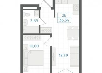 Продажа однокомнатной квартиры, 35.4 м2, Екатеринбург, Ленинский район