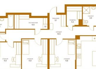 Продаю четырехкомнатную квартиру, 127.8 м2, Москва, жилой комплекс Шампайн, к3, Южнопортовый район