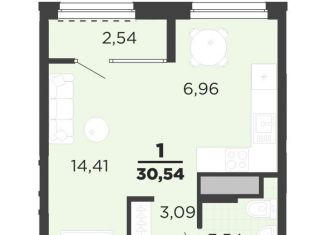 Продам квартиру студию, 30.5 м2, Рязань, улица Александра Полина, 3