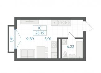 Продажа квартиры студии, 24.1 м2, Екатеринбург, Ленинский район