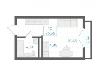 Продаю квартиру студию, 24.8 м2, Екатеринбург, Ленинский район