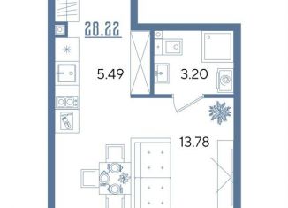 Продаю квартиру студию, 28.2 м2, Казань, Авиастроительный район