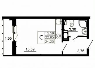 Продается квартира студия, 22.6 м2, Ленинградская область, Заводская улица, 18к2