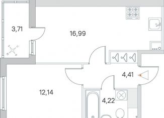 Продам 1-комнатную квартиру, 39.6 м2, Ленинградская область, Ясная улица, 20к4