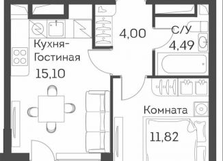 2-комнатная квартира на продажу, 36.8 м2, Москва, ЖК Аквилон Бисайд