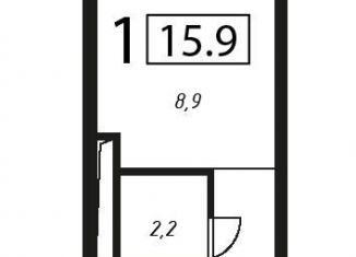 Квартира на продажу студия, 15.9 м2, Москва, Жигулёвская улица, 4к1, метро Кузьминки