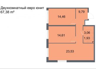 Продаю 2-комнатную квартиру, 67.4 м2, Санкт-Петербург, проспект Большевиков, уч3, метро Улица Дыбенко