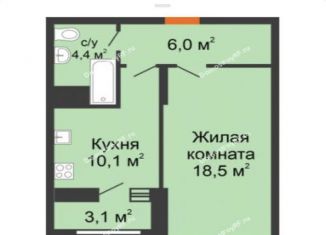 Продаю однокомнатную квартиру, 40.6 м2, Самара, Советский район, проспект Карла Маркса, 244