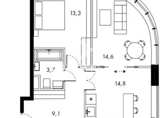 Продам 2-ком. квартиру, 55.5 м2, Москва, улица Новая Дорога, 11с1, улица Новая Дорога