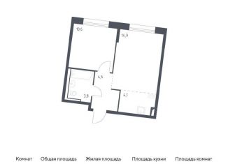 Продается однокомнатная квартира, 38 м2, Москва, метро Пятницкое шоссе, жилой комплекс Молжаниново, к1