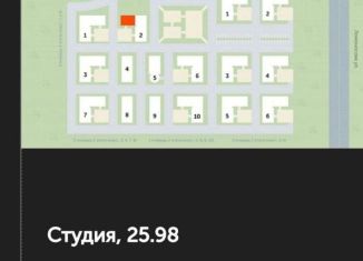 Квартира на продажу студия, 26 м2, Пушкин, Камероновская улица, 14к2