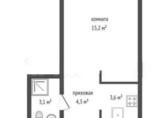 Квартира на продажу студия, 28 м2, Екатеринбург, ЖК Шишимская Горка, Мраморская улица, 6