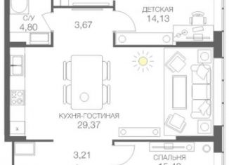 Продается трехкомнатная квартира, 84.2 м2, Москва, станция Шелепиха, Шелепихинский тупик
