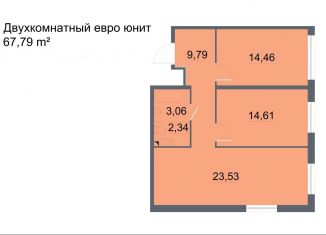 Продам 2-ком. квартиру, 67.8 м2, Санкт-Петербург, проспект Большевиков, уч3, ЖК Про.Молодость