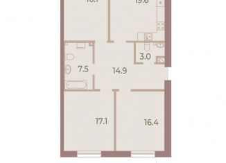 3-комнатная квартира на продажу, 94.6 м2, Санкт-Петербург, ЖК Нева Хаус
