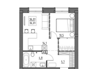 Продам 2-комнатную квартиру, 36 м2, деревня Новолисиха, Французский квартал, 8