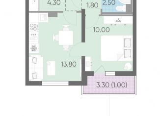 Продажа однокомнатной квартиры, 33.4 м2, Санкт-Петербург, ЖК Дальневосточный 15