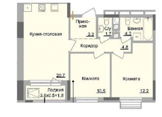 Продаю 3-комнатную квартиру, 59 м2, Ижевск, улица Орджоникидзе, 34, ЖК Новый Карлутский