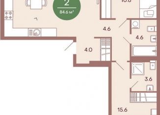 Продам 3-комнатную квартиру, 83.8 м2, Пенза, жилой комплекс Норвуд, с5, Железнодорожный район
