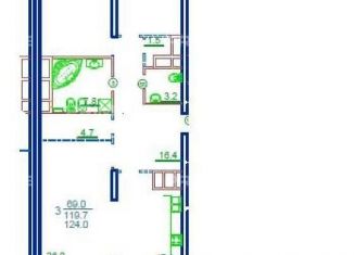 Продается 3-комнатная квартира, 120 м2, Москва, Херсонская улица, 43, ЖК Розмарин