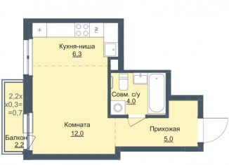 Квартира на продажу студия, 27.3 м2, Ижевск, ЖК Истории