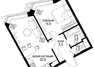 Продаю 2-комнатную квартиру, 45.4 м2, Москва, Басманный район