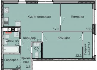 Продам двухкомнатную квартиру, 54.5 м2, Ижевск