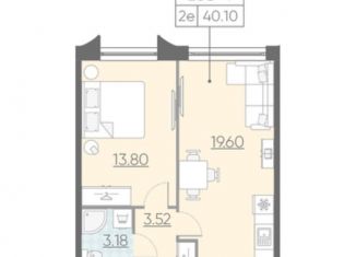 Продается 1-ком. квартира, 40.9 м2, Санкт-Петербург, Звёздная улица, Звёздная улица