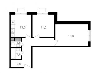 Продажа 2-ком. квартиры, 56.4 м2, Москва