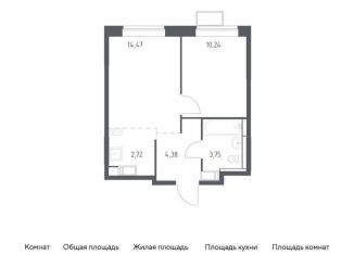 Продается однокомнатная квартира, 35.6 м2, поселение Рязановское, ЖК Алхимово, жилой комплекс Алхимово, 16