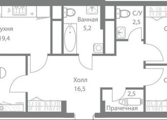 Продаю трехкомнатную квартиру, 98.7 м2, Москва, ЖК Стеллар Сити